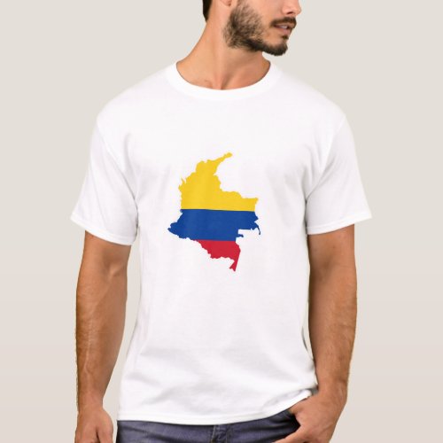 Colombia flag Colombian Map Mapa Colombian T_Shirt