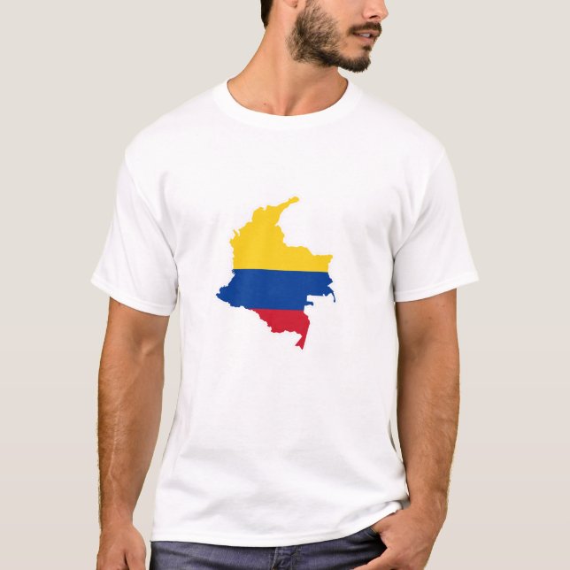 Colombia flag, Colombian Map, Mapa, Colombian T-Shirt (Front)