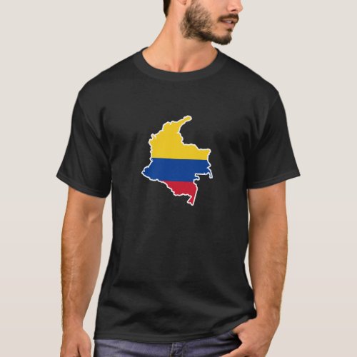 Colombia flag Colombian Map Mapa Colombian T_Shirt