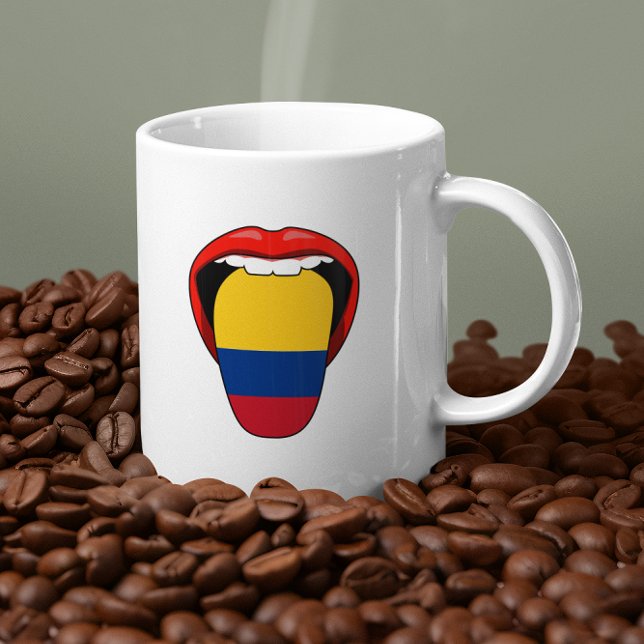 Colombia Flag Colombian Tongue Mug (colombian coffee mug)