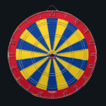 Colombia Flag Colorful Patriotic Dart Board<br><div class="desc">Colombia Flag Colorful Patriotic Dart Board in the colors of the Colombia flag. Dartboard is covered in the twenty slices surrounded by the circular outline, all painted in the national flag colors. The small representation of the national flag is very subtly integrated in the middle of the board. The design...</div>