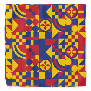 Colombia Flag Colorful Pattern Bandana