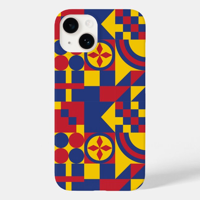 Colombia Flag Colorful Pattern Case-Mate iPhone Case (Back)