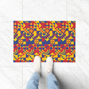 Colombia Flag Colorful Pattern Doormat