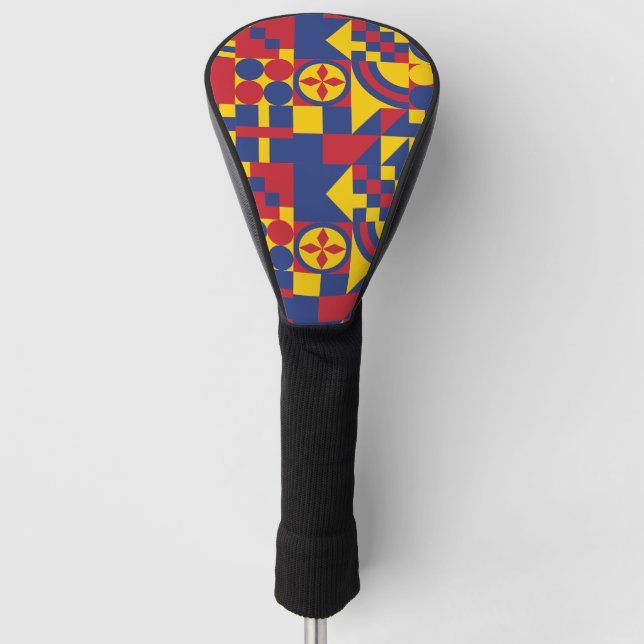 Colombia Flag Colorful Pattern Golf Head Cover (Front)