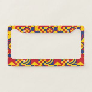 Colombia Flag Colorful Pattern License Plate Frame