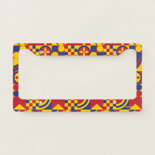 Colombia Flag Colorful Pattern License Plate Frame