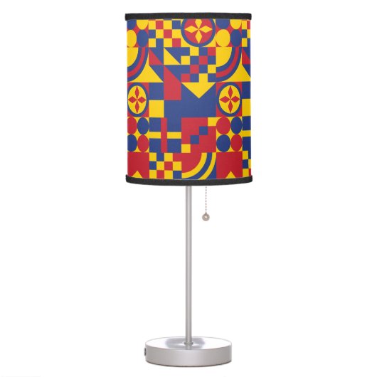 Colombia Flag Colorful Pattern  Table Lamp (Left)