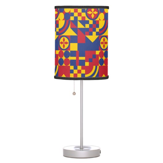 Colombia Flag Colorful Pattern  Table Lamp (Right)