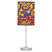 Colombia Flag Colorful Pattern  Table Lamp (Front)