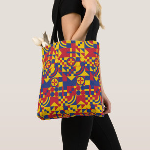 Colombia Flag Colorful Pattern Tote Bag