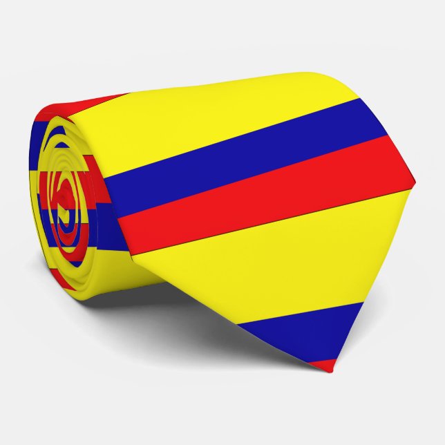 Colombia flag colors tie (Rolled)