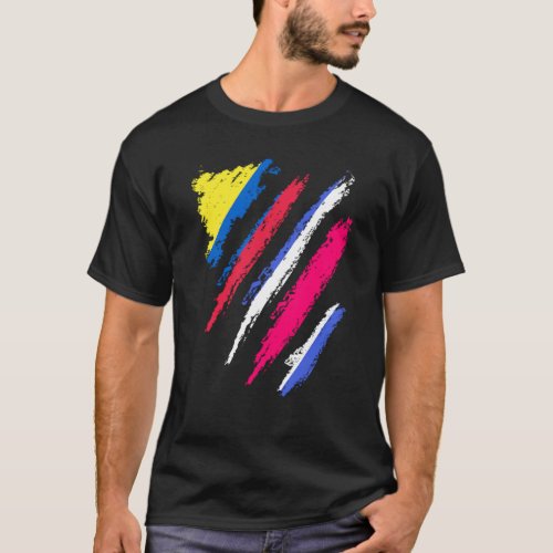 Colombia Flag Costa Rica Grown Patriot Country Str T_Shirt