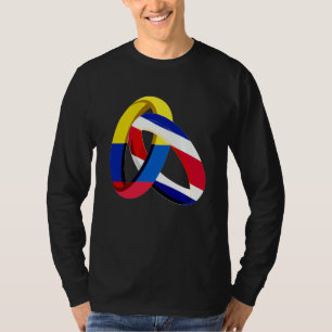 Colombia Flag Costa Rica Grown Ring Marriage Weddi T-Shirt