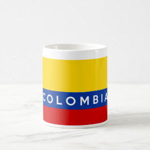 colombia flag country text name coffee mug