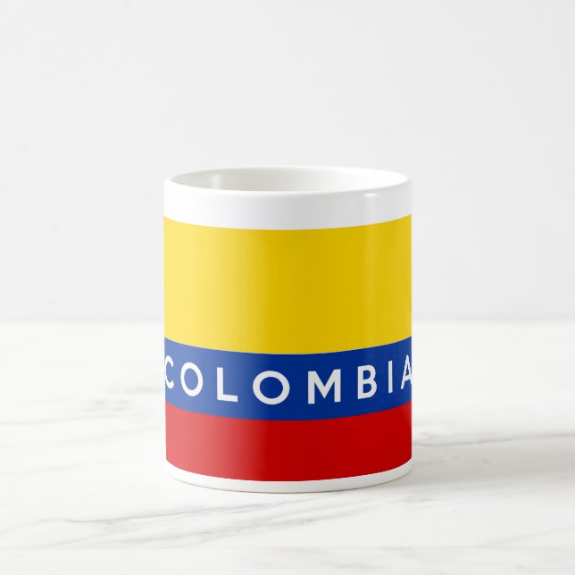colombia flag country text name coffee mug (Center)