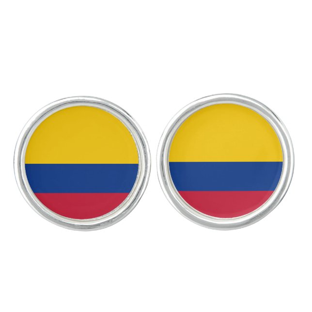 Colombia Flag Cufflinks (Front)