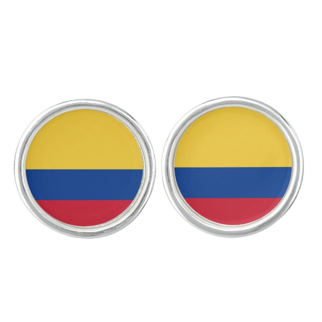 Colombia flag cufflinks (Front)