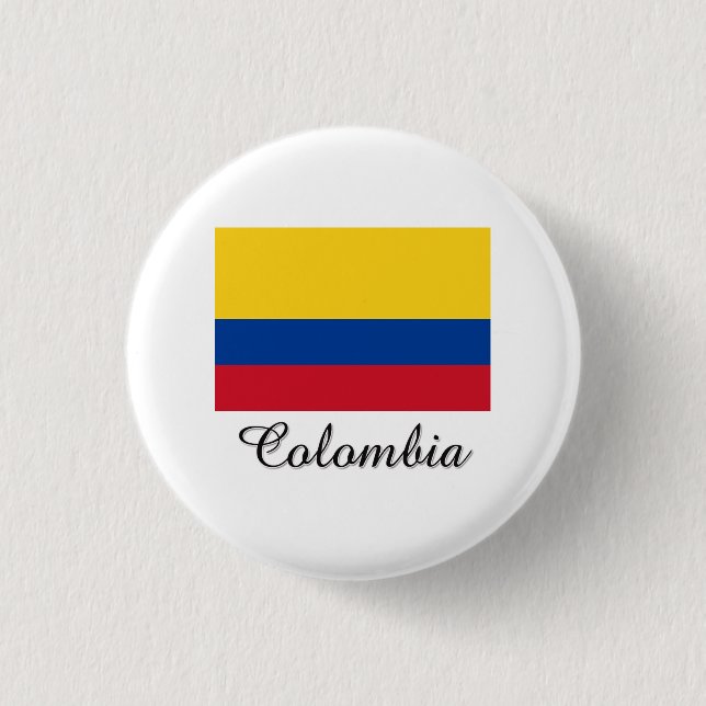 Colombia Flag Design Button (Front)