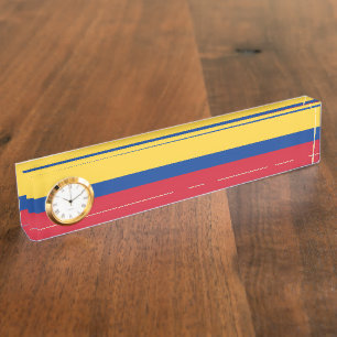 Colombia flag desk name plate