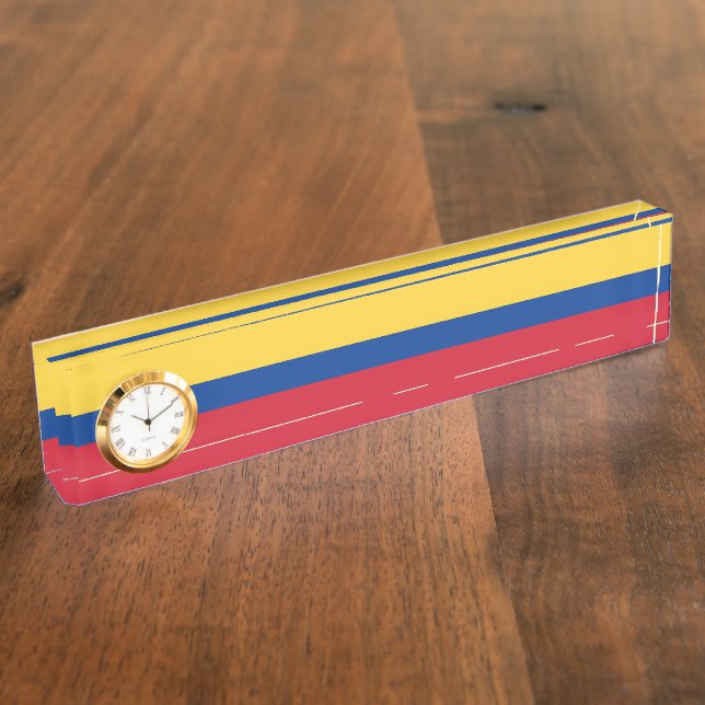 Colombia flag desk name plate (Side)