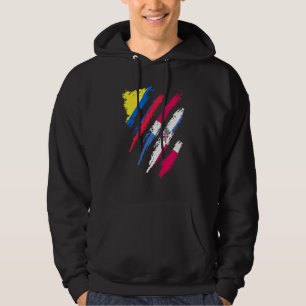 Colombia Flag Dominican Grown Patriot Country Stri Hoodie