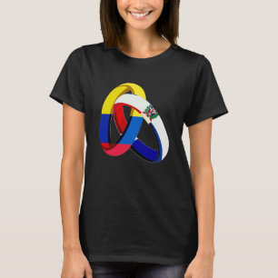 Colombia Flag Dominican Grown Ring Marriage Weddin T-Shirt