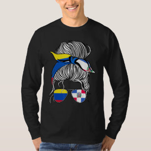 Colombia Flag Dominican Grown Women Girl Country T-Shirt