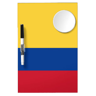 Colombia flag dry erase board with mirror