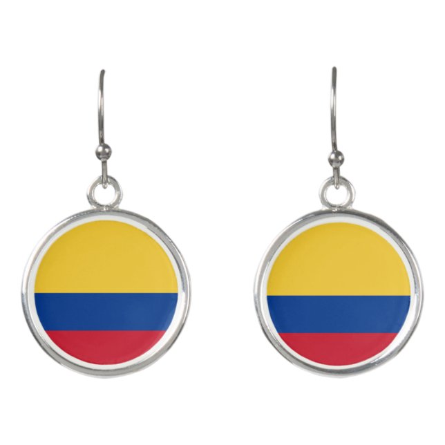 Colombia flag earrings (Front)