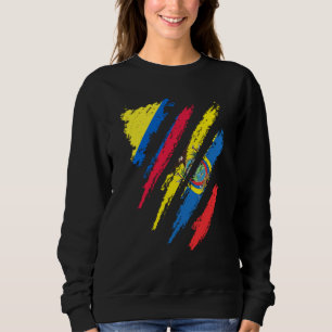 Colombia Flag Ecuador Grown Patriot Country Stripe Sweatshirt