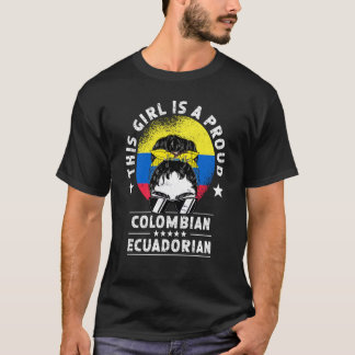 Colombia Flag Ecuador Grown Women Girl Citizen Pri T-Shirt