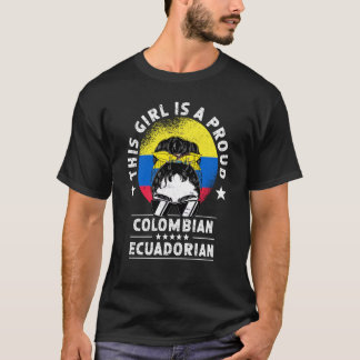 Colombia Flag Ecuador Grown Women Girl Citizen Pri T-Shirt