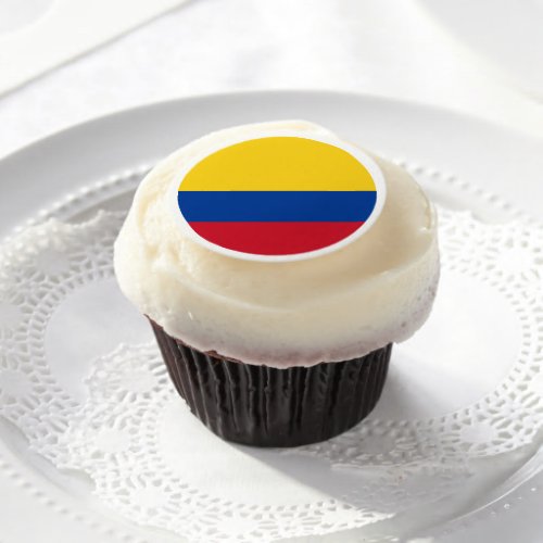 Colombia Flag Edible Frosting Rounds