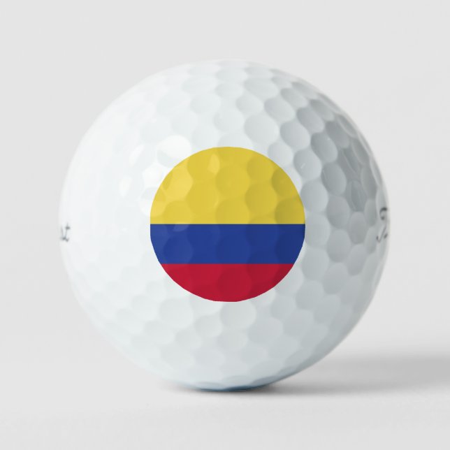 Colombia Flag Emblem Golf Balls (Front)