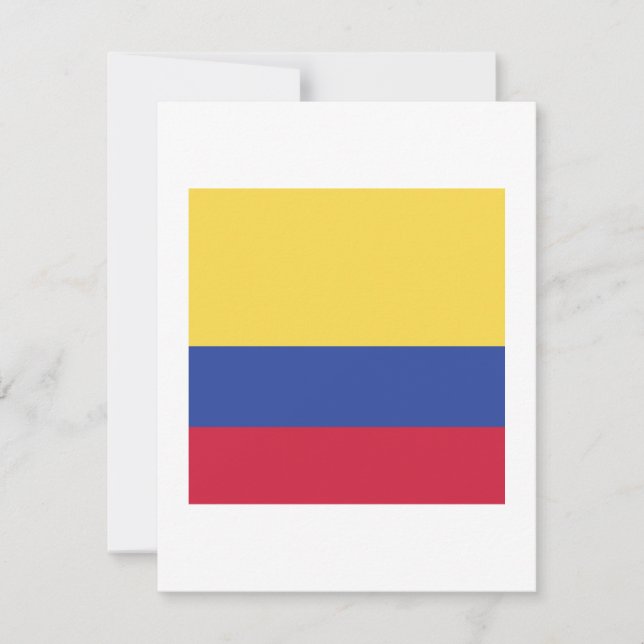 Colombia Flag Emblem Save The Date (Front)