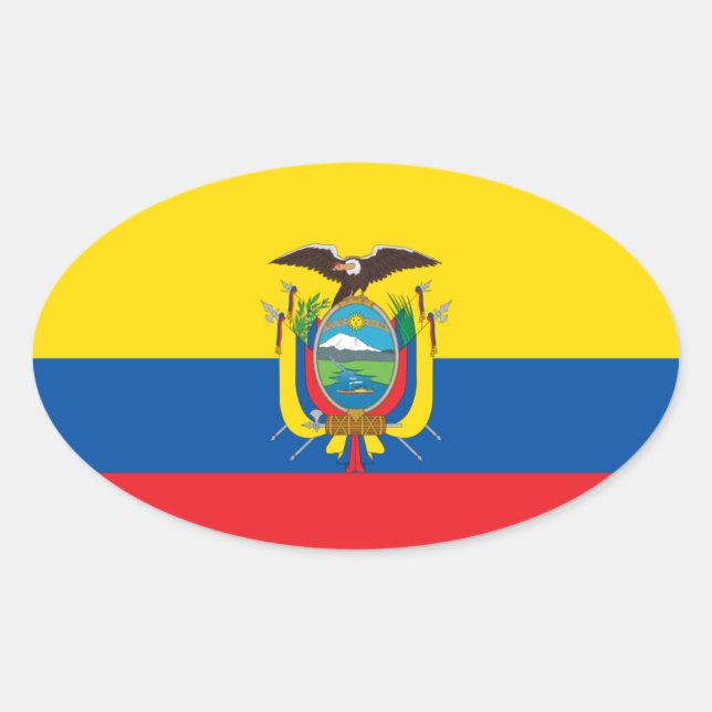 Colombia Flag Euro-style Sticker (Front)