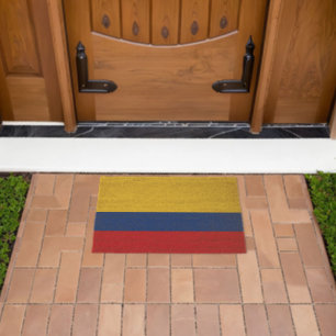 Colombia flag fiber doormat