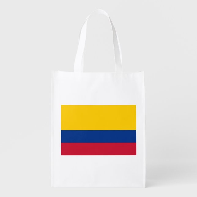 Colombia Flag Grocery Bag (Front)
