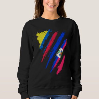 Colombia Flag Haiti Grown Patriot Country Stripes Sweatshirt
