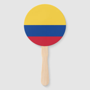 Colombia flag hand fan