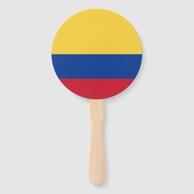 Colombia flag hand fan
