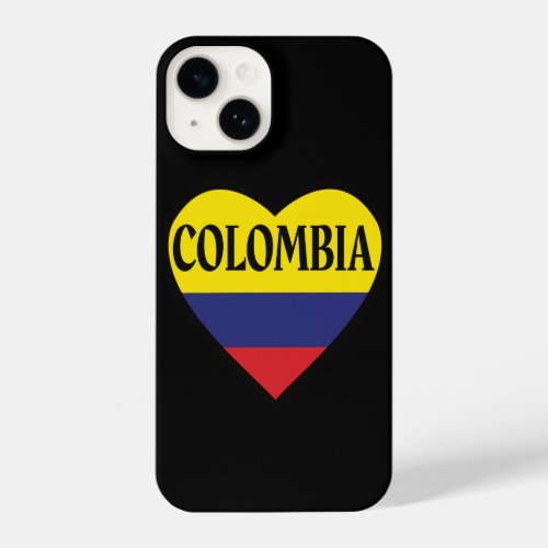Colombia Flag Heart  iPhone 14 Case