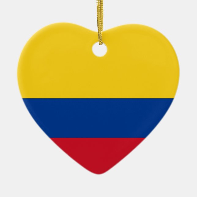 Colombia Flag Heart Ornament (Front)