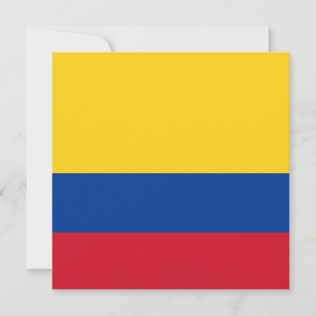 Colombia Flag Invitation (Front)