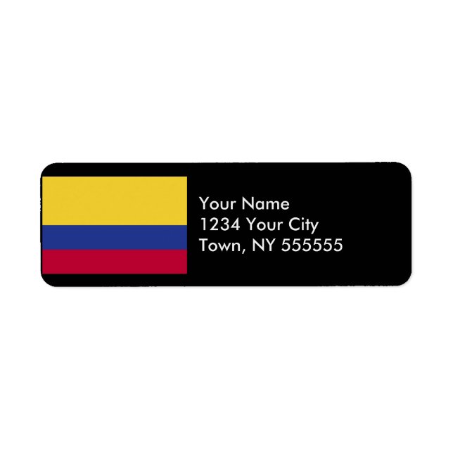 Colombia Flag Label (Front)