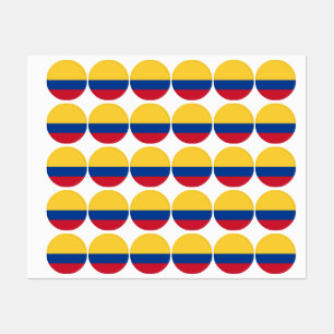 Colombia flag labels
