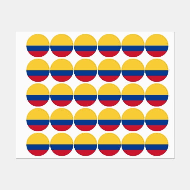 Colombia flag labels (Sheet)