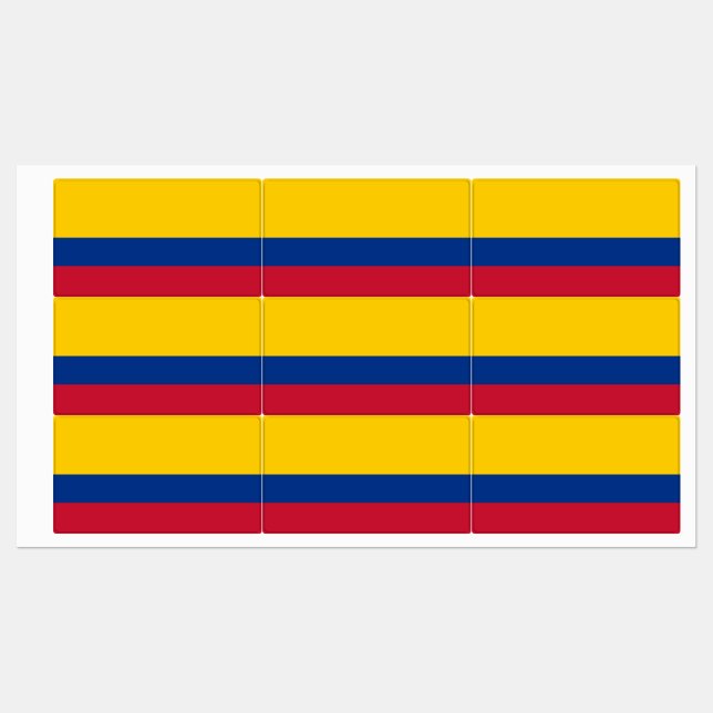 Colombia Flag Labels (Sheet)