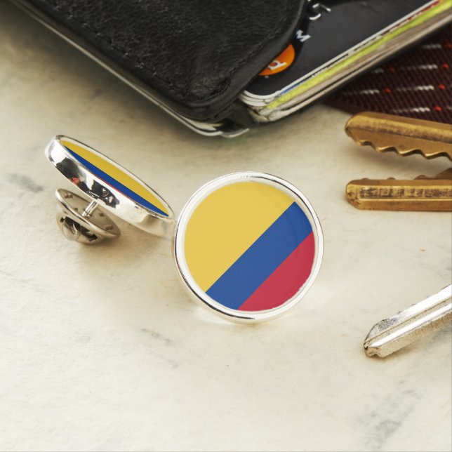 Colombia flag lapel pin (In Situ)